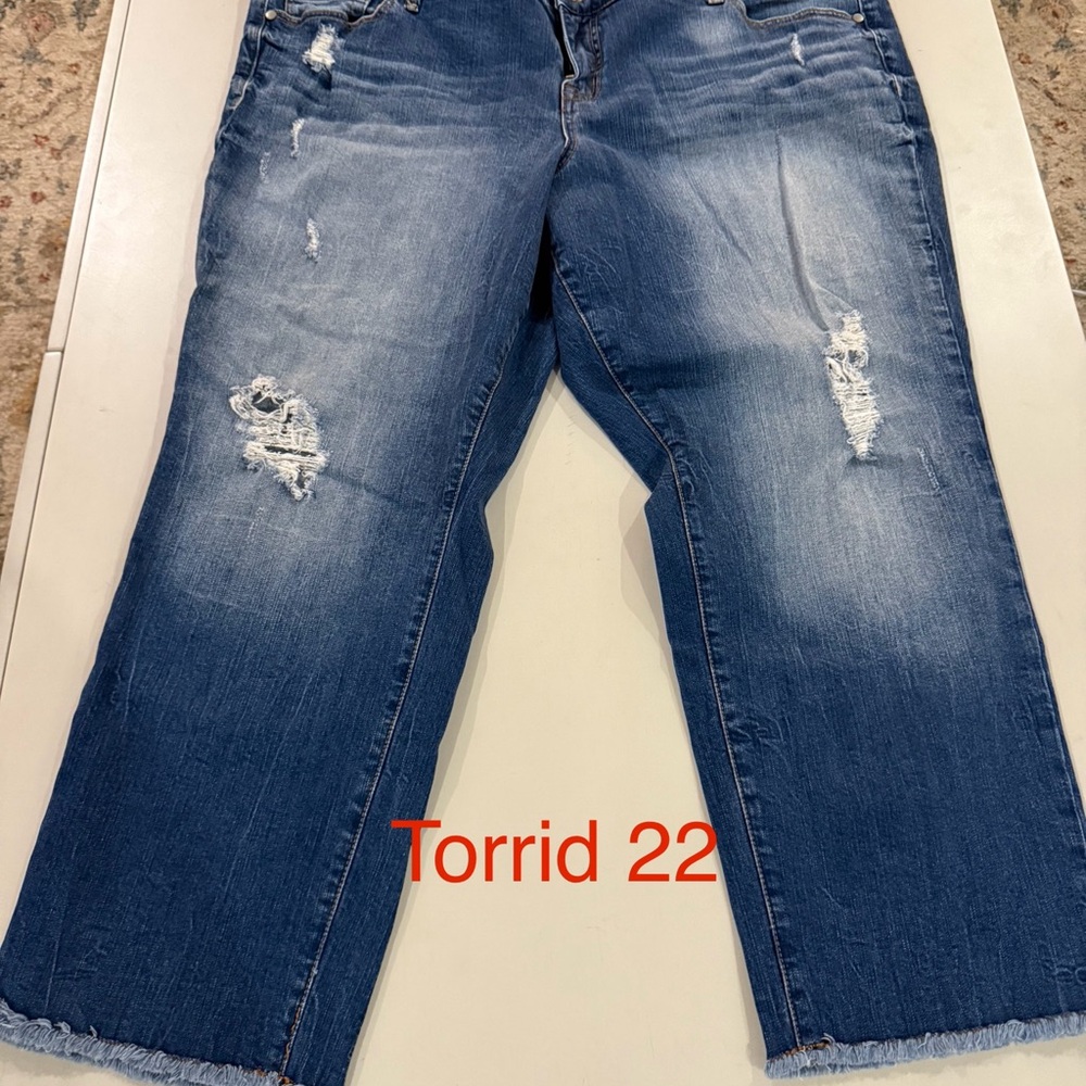 Torrid Women's Dark Blue Boyfriend Jeans